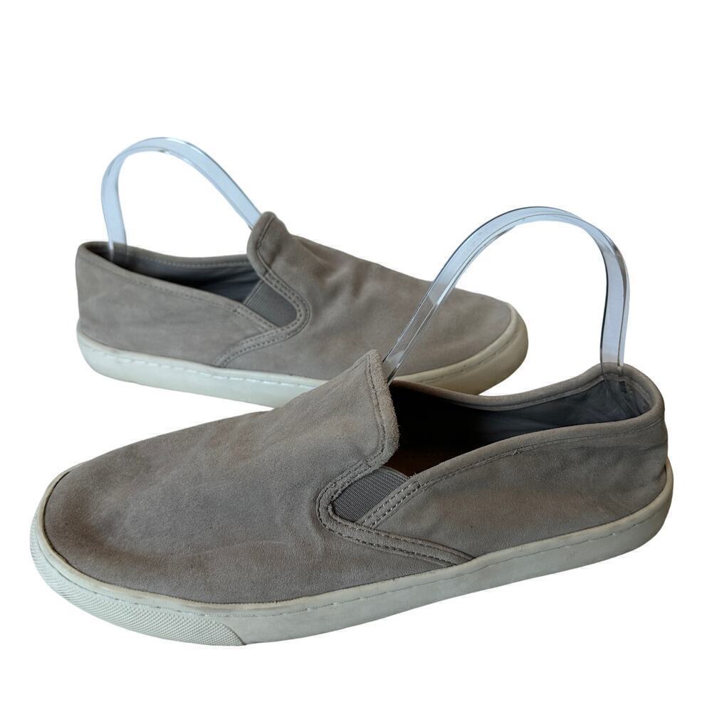 Tory Burch Women Gray Travel Round Toe Slip On Low Top Suede Sneakers Size 9